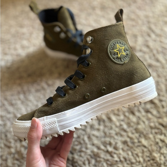 Converse suede High-Top Sneakers - Khaki - Picture 1 of 3